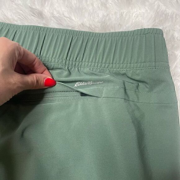 Eddie Bauer Womens Slim Ankle Hiking Traveler Pants Sz XXL Green Stretch Lightwe - Picture 10 of 11